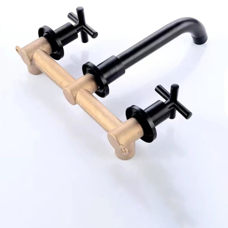 BowLift | Modern 1- or 2-Handle Bathroom Sink Faucet Round Wall-Mounted Bathroom Faucet.