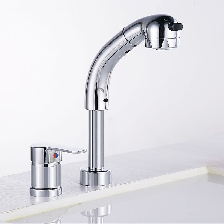 BowLift | Vessel washbasin mixer High arch three-way faucet 2-hole fittings