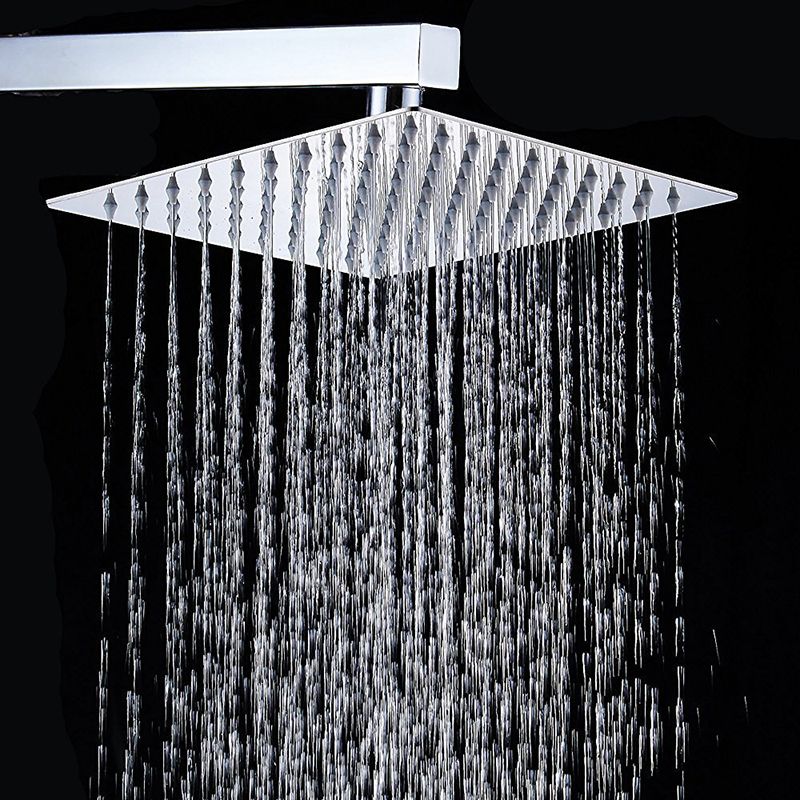 BowLift | Contemporary Shower Combo Fixed Shower Head Stainless Steel Wall Mounted Square Shower Head