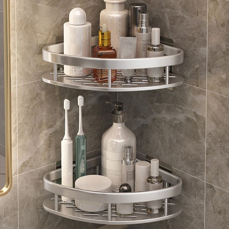 BowLift | Silver/Black Bathroom Accessories Set Modern 1/2/3 - Piece Bathroom Shelf