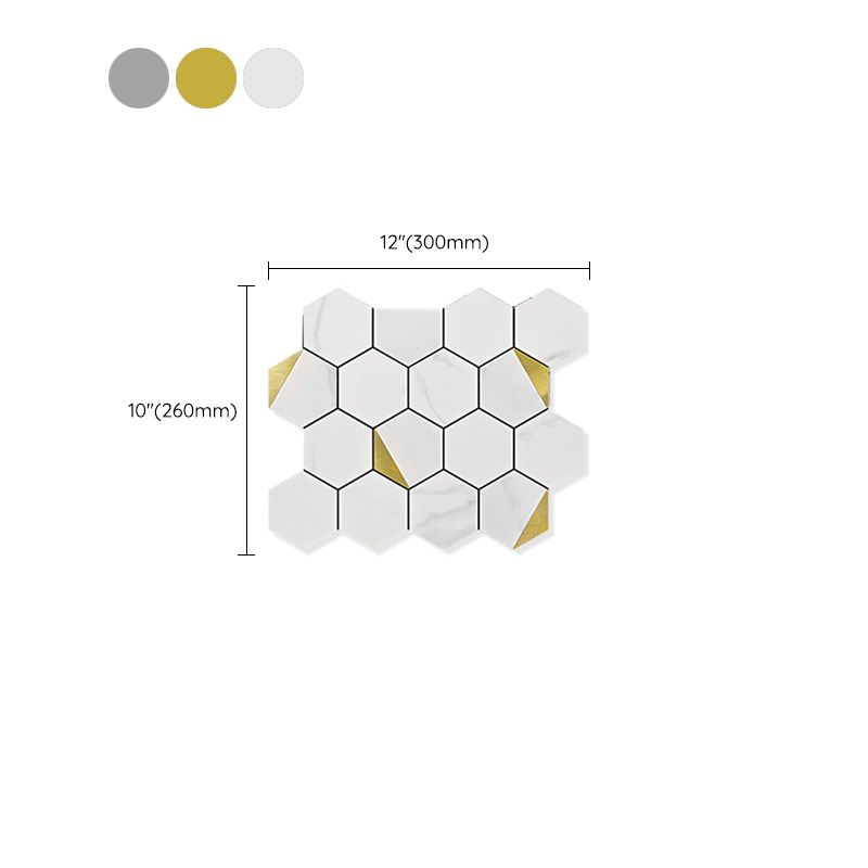 BowLift | Hexagonal Modern Peel and Stick Tiles Mosaic Tiles Peel and Stick Backsplashes