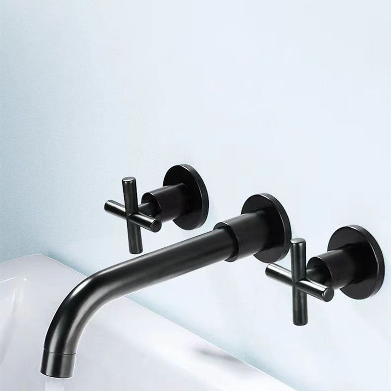 BowLift | Modern 1- or 2-Handle Bathroom Sink Faucet Round Wall-Mounted Bathroom Faucet.