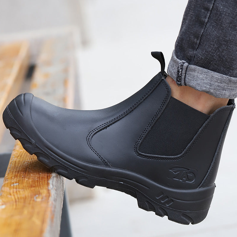 BowLift | FlexGuard Orthopedic Work & Safety Boots | Steel Toe & Puncture-Resistant Midsole | Waterproof Full-Grain Leather | Oil-Resistant PU Outsole | Anatomical Arch Support for Plantar Fasciitis