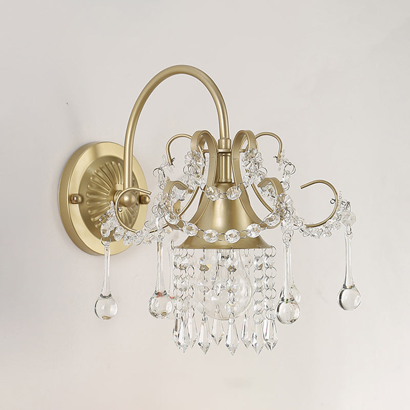 BowLift | Crystal Gold Wall Light Sconce Geometric 1 Head Contemporary Wall Mounted Lighting