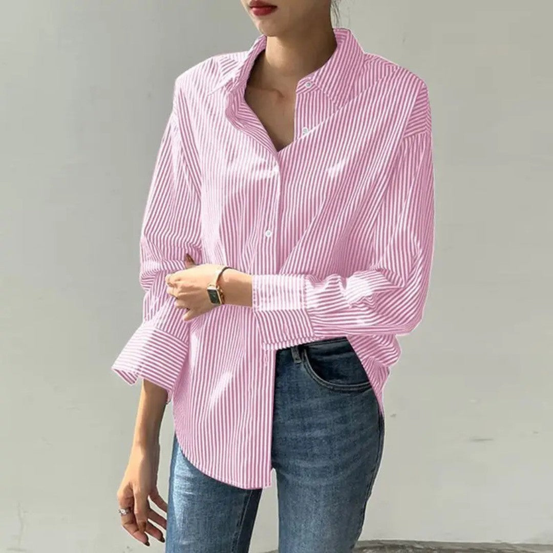 Tailored Executive Shirt with Classic Collar and Button Front