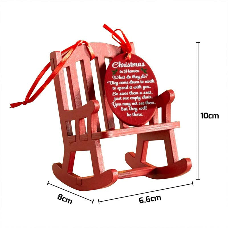 BowLift | Christmas Wooden Craft Small Rocking Chair Ornament