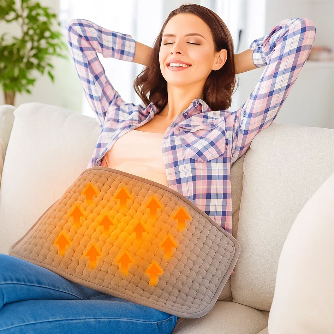 BowLift | Portable Heated Pads Pad for Back Pain, Muscle and Joint Pain Relief – Adjustable Heat for Cramps and Stress
