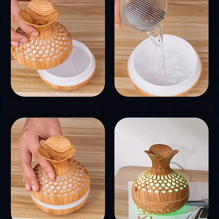 BowLift | Aromatherapy air humidifier with LED – Diffuser in wood look & night light