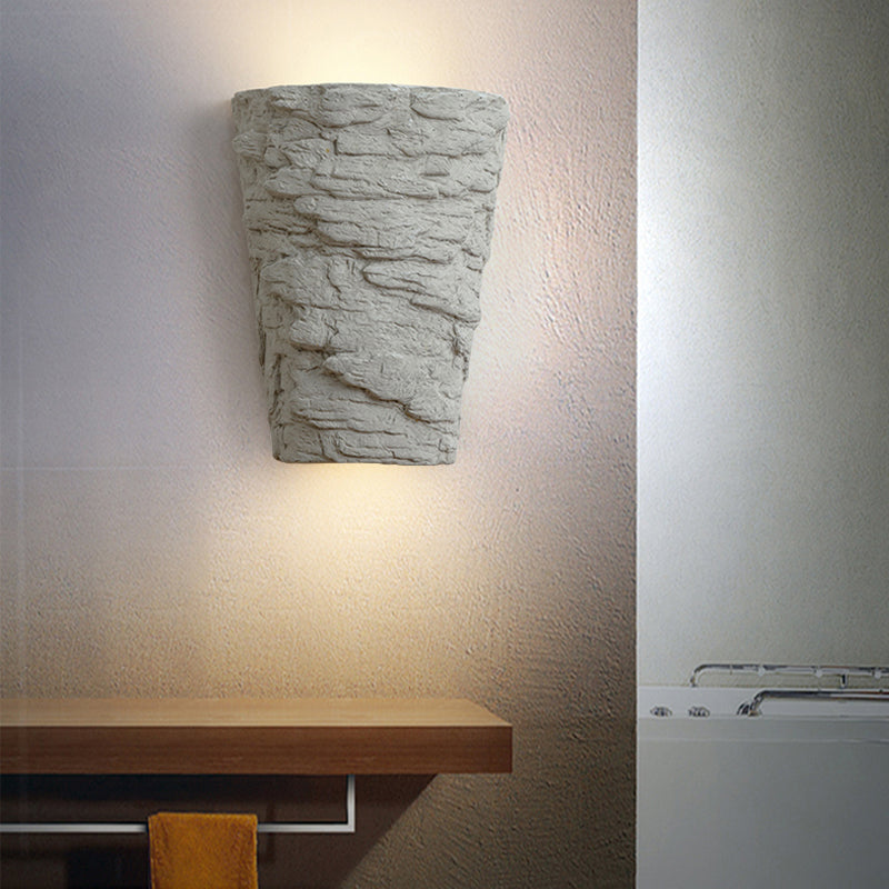 BowLift | Cement Bowl/Cylinder Shade Wall Lighting Modern Style 1 Light Bathroom Wall Light Fixture in Gray