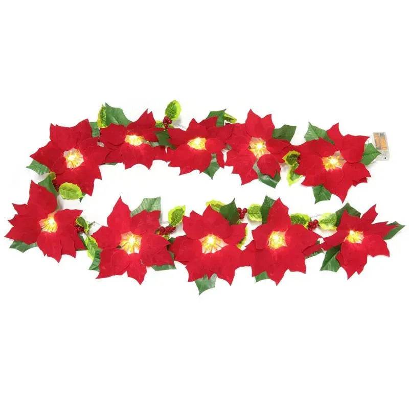 BowLift | Door Frame Escalator Decoration Red Flower String Lights