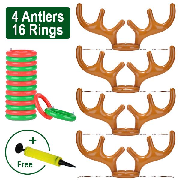 BowLift | Christmas Game Inflatable Reindeer Antler Hat Ring Toss Christmas Gift
