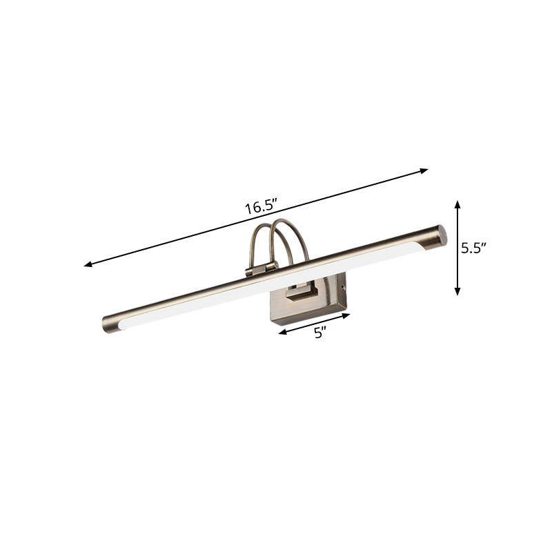 BowLift | Metallic Arch Wall Light Modern Stylish 16.5"/20.5" W LED Nickel-Finish Wall Lamp with Acrylic Shade