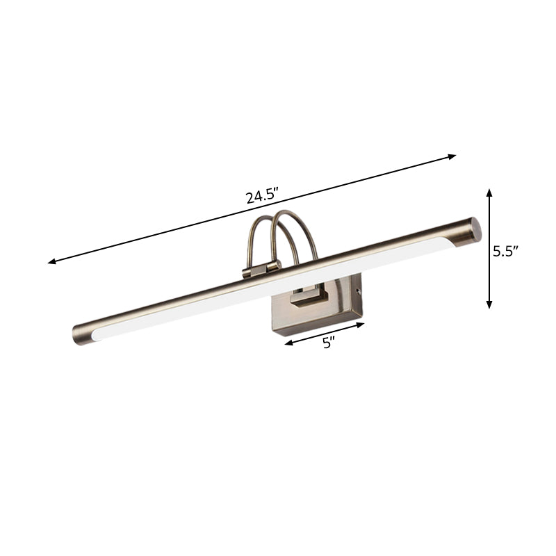 BowLift | Metallic Arch Wall Light Modern Stylish 16.5"/20.5" W LED Nickel-Finish Wall Lamp with Acrylic Shade