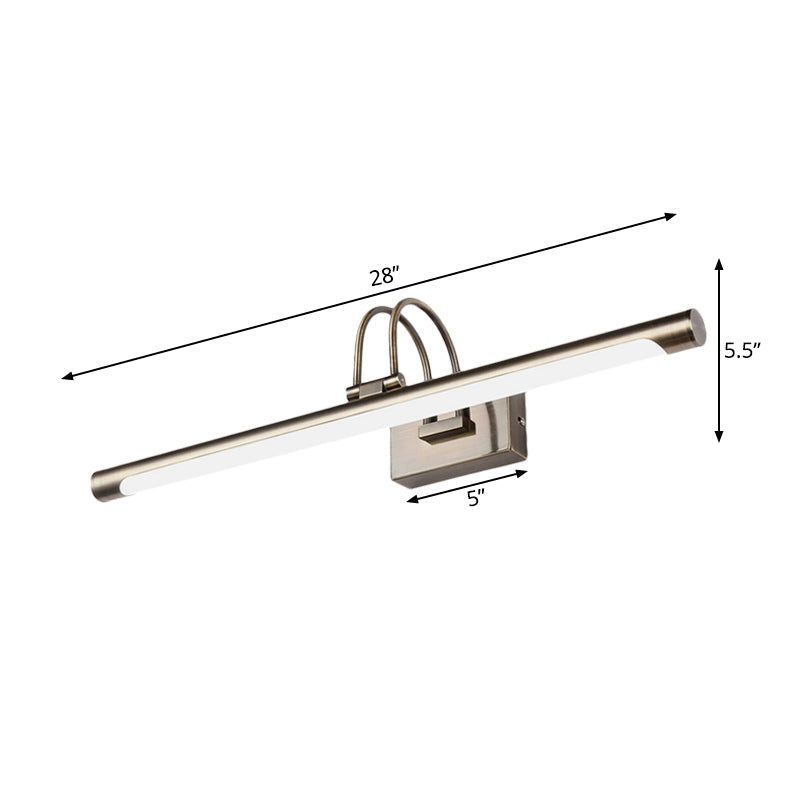 BowLift | Metallic Arch Wall Light Modern Stylish 16.5"/20.5" W LED Nickel-Finish Wall Lamp with Acrylic Shade