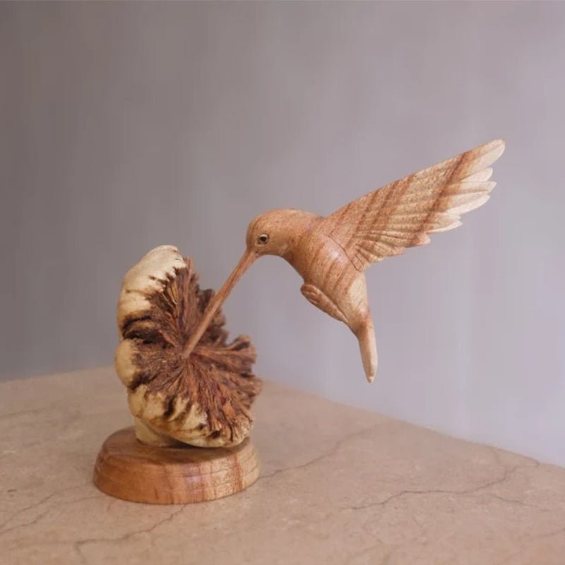 BowLift | Hummingbird Feeding on a Flower, Handmade Sculpture