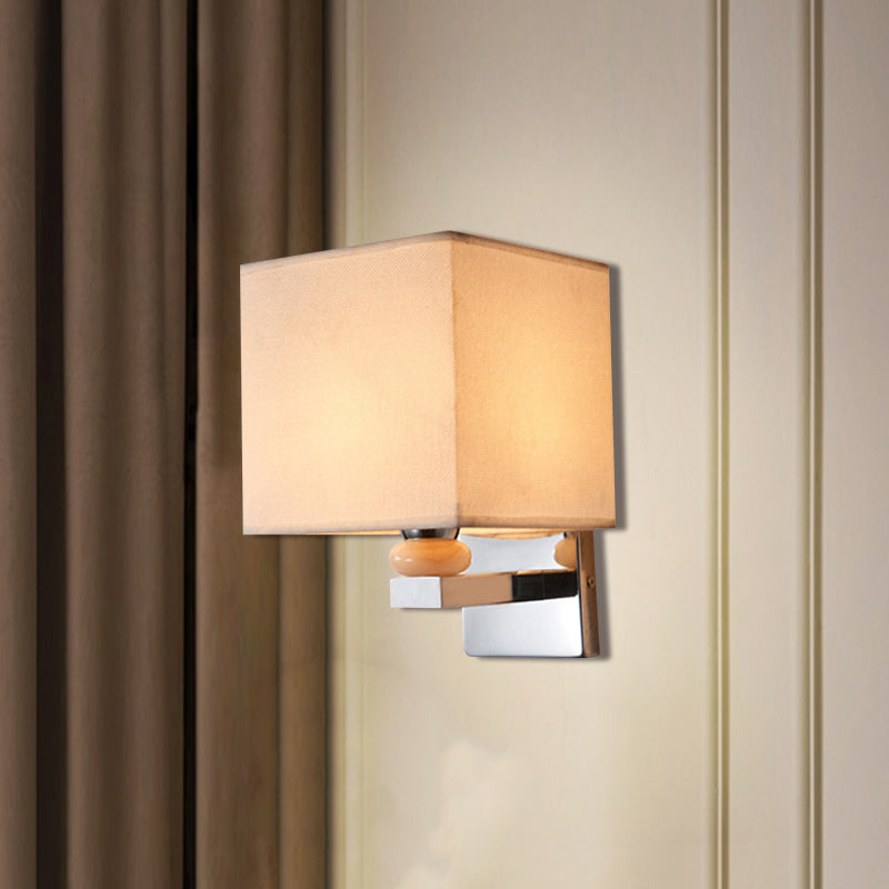 BowLift | Fabric Cube Wall Lamp Lighting Modern LED Wall Lamp in White/Black/Beige