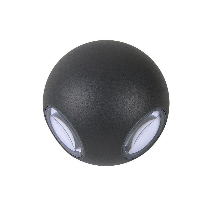 BowLift | Rounded Shade Porch Wall Lamp Aluminum Warm/White Lighting LED Modern Stylish Wall Light in Black