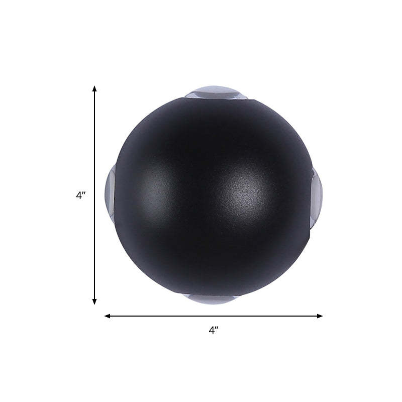 BowLift | Rounded Shade Porch Wall Lamp Aluminum Warm/White Lighting LED Modern Stylish Wall Light in Black