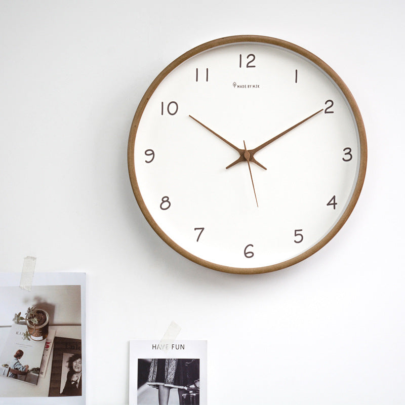 BowLift | Simple analog solid wood wall clock for home – timeless and elegant!