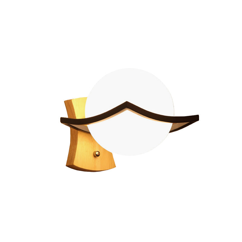 BowLift | Contemporary globe shade wall lamp 1 head milk glass wall lamp in white for bedside table