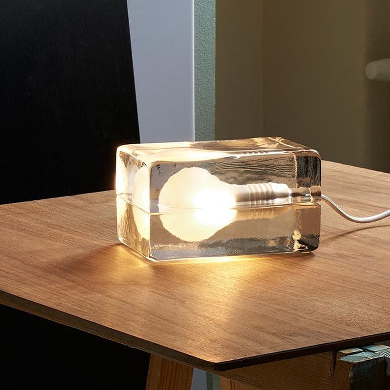 BowLift | Icecube Lamp - Modern Table Lamp in the Shape of an Ice Block