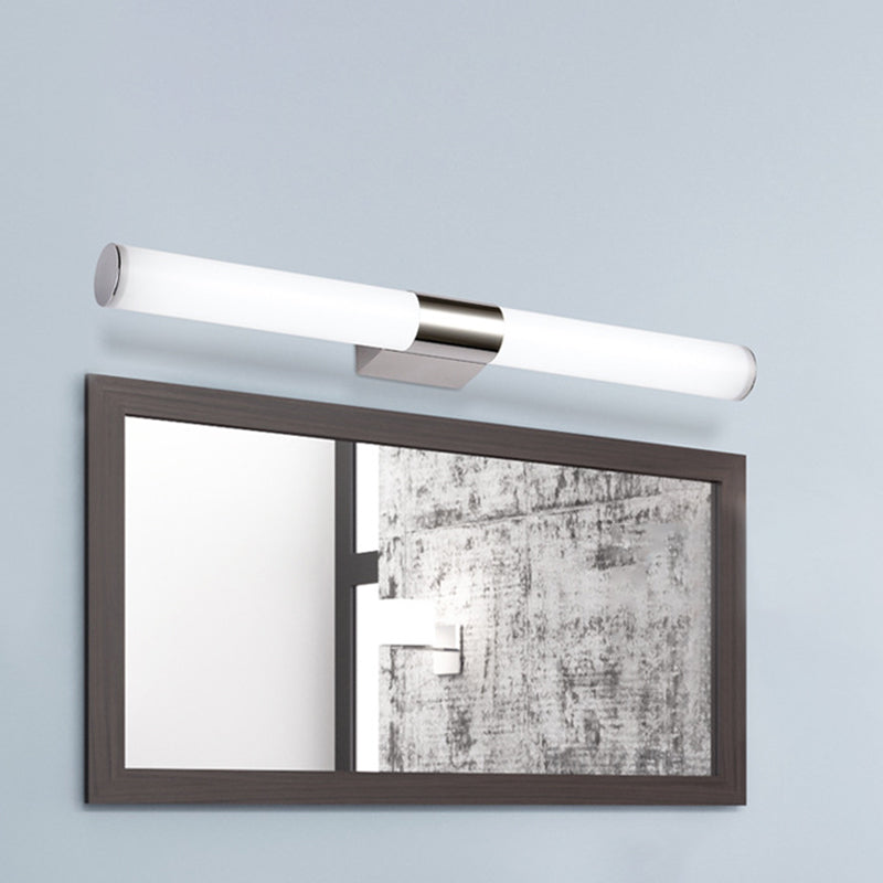 BowLift | Acrylic Tube Wall Vanity Light Modern Chrome Surface LED Wall Lamp in Warm/White Light, 18"/23.5"/31.5" Length