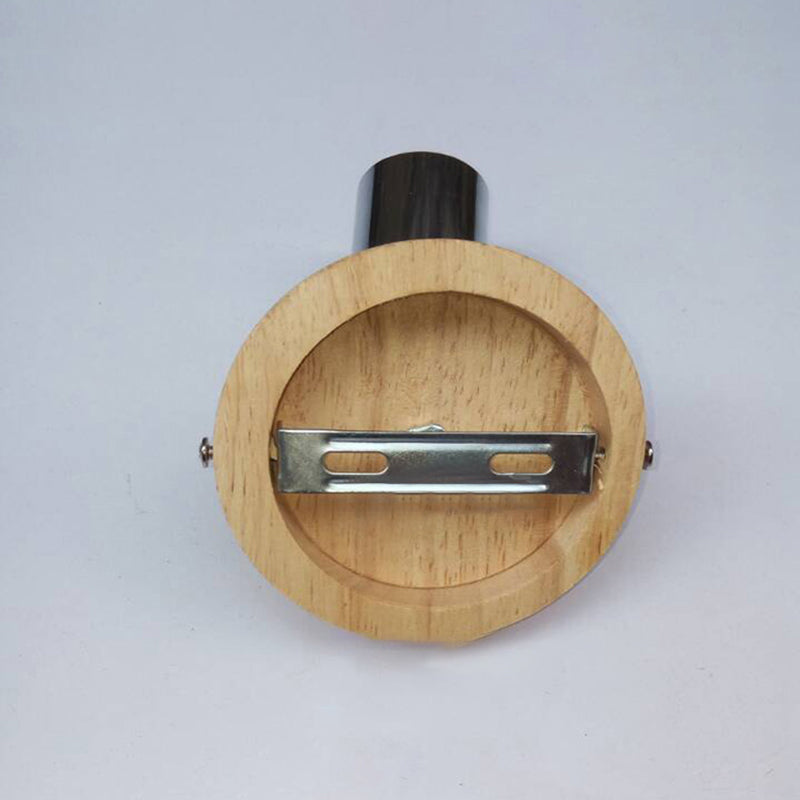 BowLift | Minimalistic Mini Wall Lamp with Cup Shaped 1 Light Wooden and Metal Wall Lamp in Black