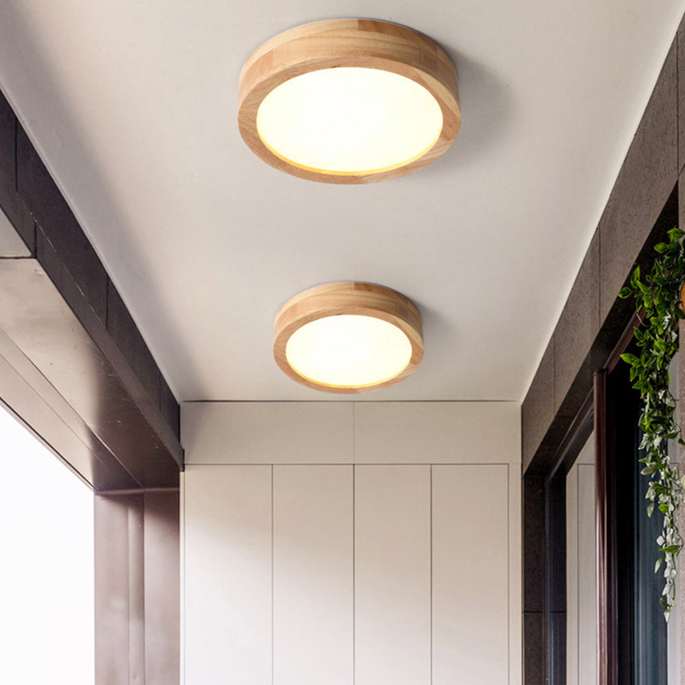 BowLift | Ceiling Light Wooden LED Flush Mount Fixture