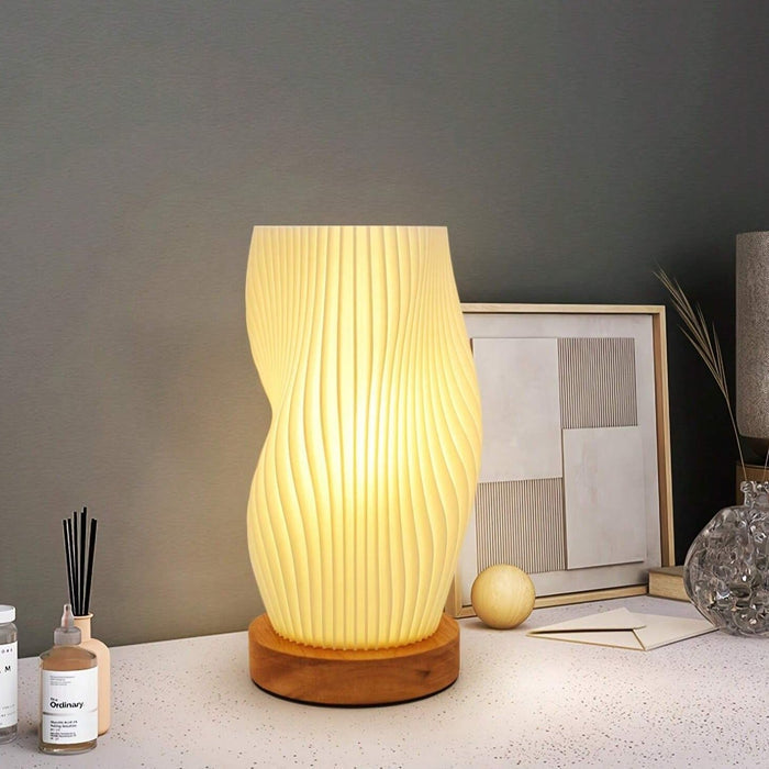 BowLift | Wavecrest Table Lamp – Soft Glow Designer Lamp with Dimmable Warm & Natural White Light