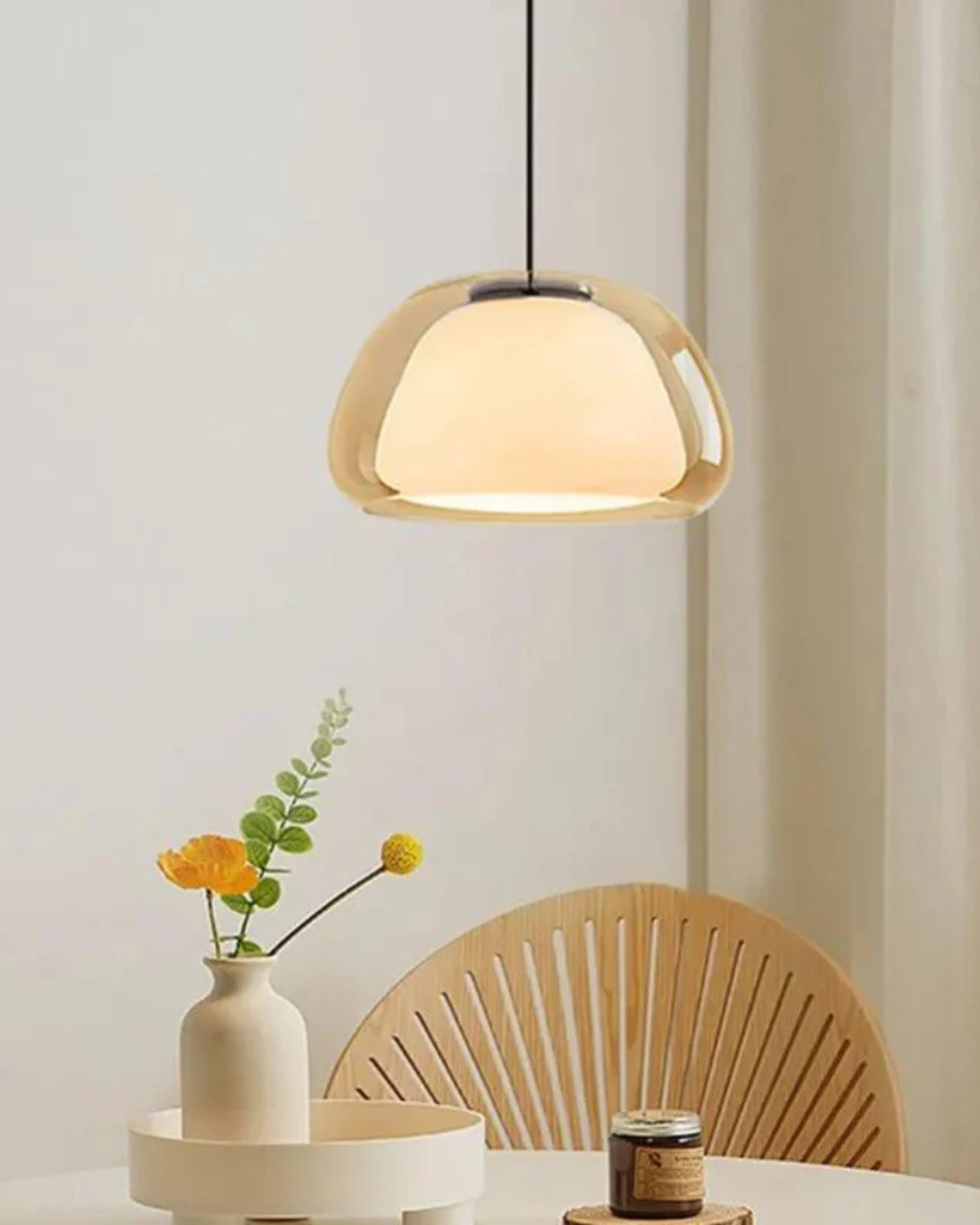 BowLift | Elegant Lamp in the Form of a Glass Dome with Crystal Accent