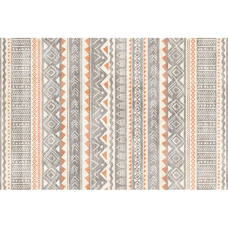 BowLift | Indian America Area Rug Striped Diamond Geometric Synthetic Stain Resistant Power Loom Rug for the Area around the Fireplace