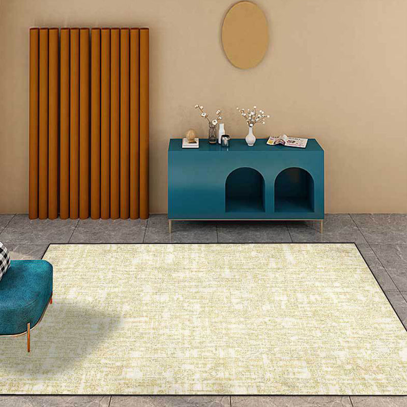 BowLift | Simple abstract rug Yellow Polyester rug Machine washable Non-slip back Rug for bedroom