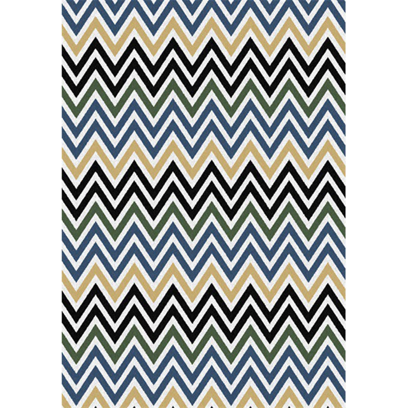 BowLift | Colorful Bedroom Carpet Novelty Chevron Pattern Area Rug Polyester Non-Slip Back Carpette