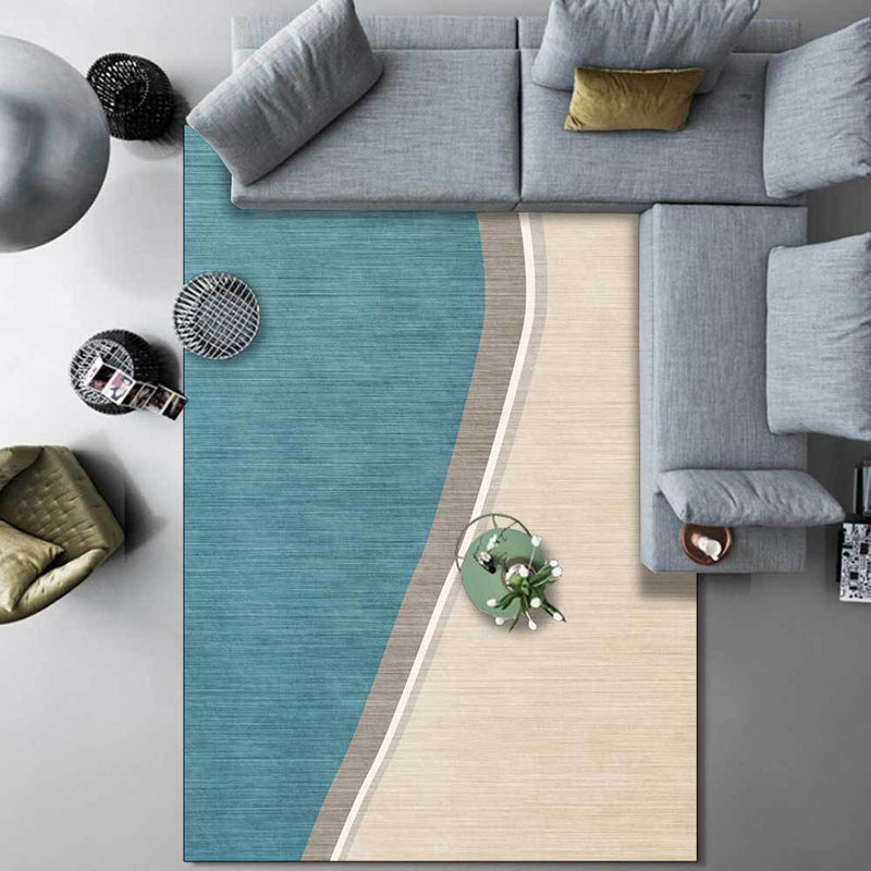 BowLift | Colorful Round Bedroom Carpet Novelty Color Block Pattern Area Rug Polyester Washable Anti-Slip Carpet