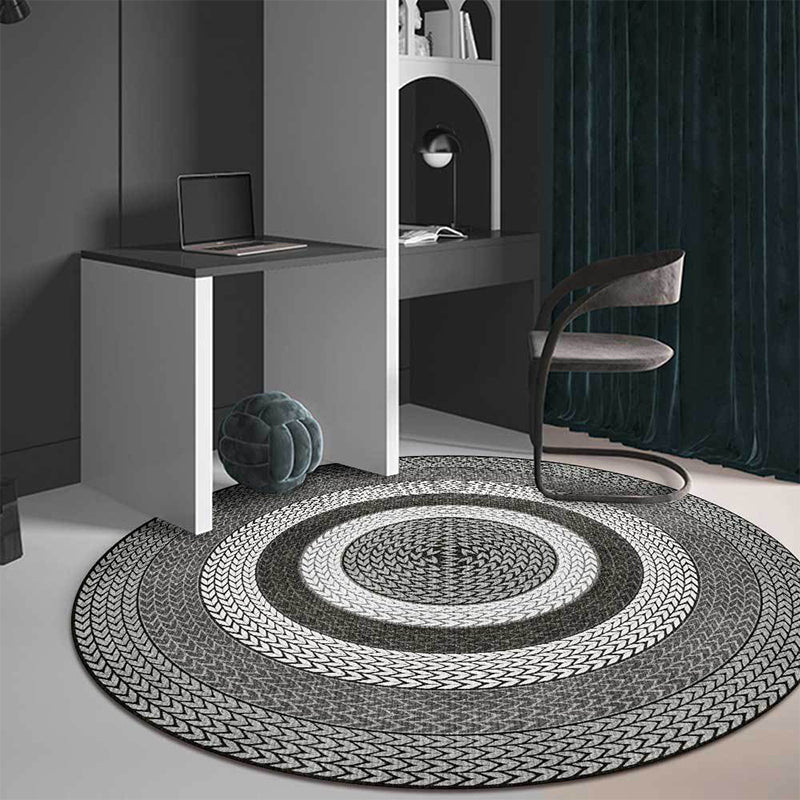 BowLift | Rustic Concentric Circles Pattern Carpet Yellow and Green Polyester Carpet Machine Washable Non-Slip Carpet for Living Room