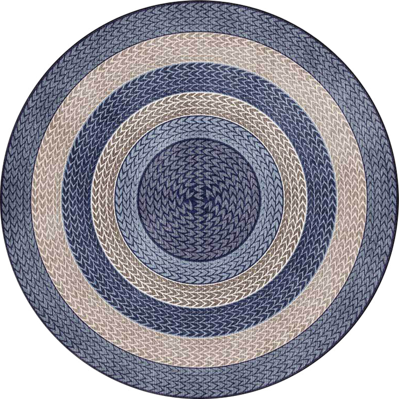 BowLift | Rustic Concentric Circles Pattern Carpet Yellow and Green Polyester Carpet Machine Washable Non-Slip Carpet for Living Room
