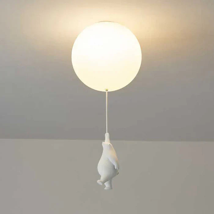 BowLift | CloudBear Kids Ceiling Light – Bear & Balloon LED Pendant Lamp for Nursery and Bedroom Decor