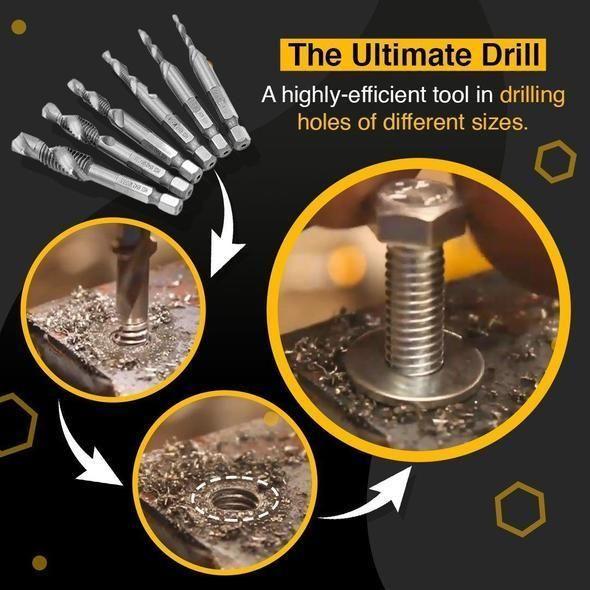 BowLift | 3/6 Pcs Thread Tap Drill Bits Set