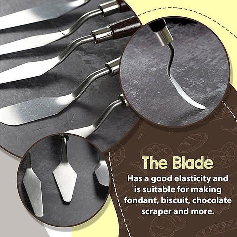 BowLift | 5Pcs Stainless Steel Baking Pastry Spatulas