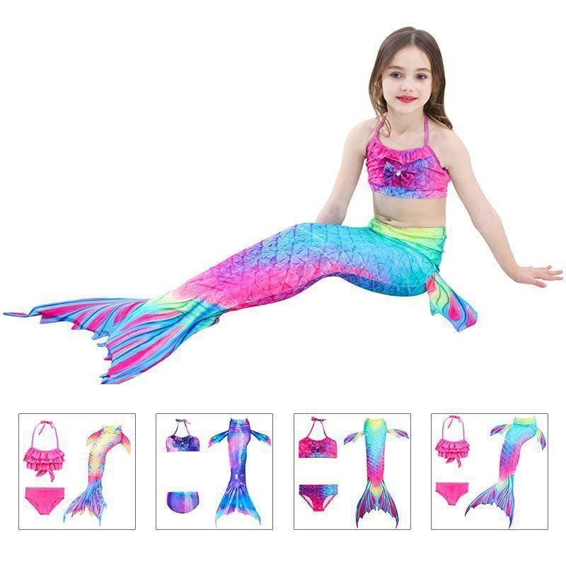 BowLift | Girls Mermaid Tail Kids Swimsuit Bikini Set