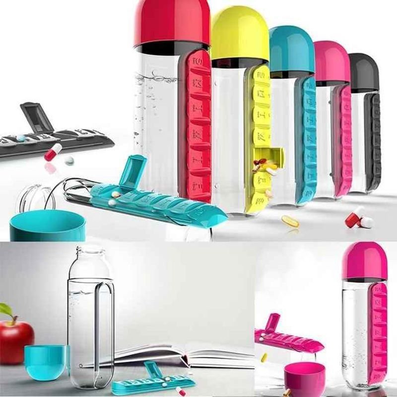 BowLift | 2 in 1 Daily Pill Box Water Bottle