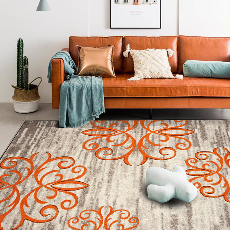 BowLift | Washed Paisley Pattern Rug Gray Classic Rug Polyester Washable Non-Slip Base Rug for Living Room