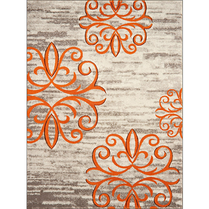 BowLift | Washed Paisley Pattern Rug Gray Classic Rug Polyester Washable Non-Slip Base Rug for Living Room