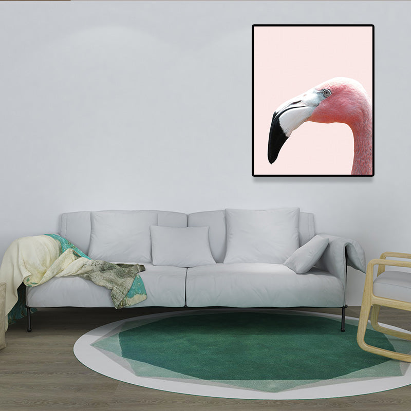 BowLift | Head of Flamingo Canvas Print Tropical Texture Family Room Wall Art in Pink