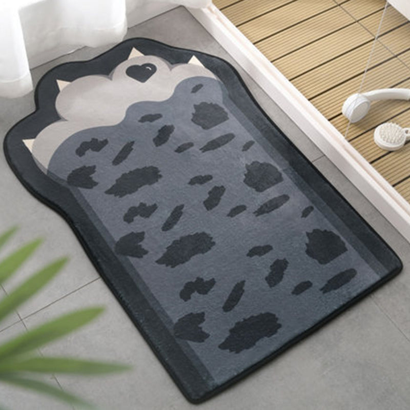 BowLift | Kids Bedroom Uneven Carpet in Pink and Purple Animal Paw Bow Print Carpet Polyester Non-Slip Background Carpet