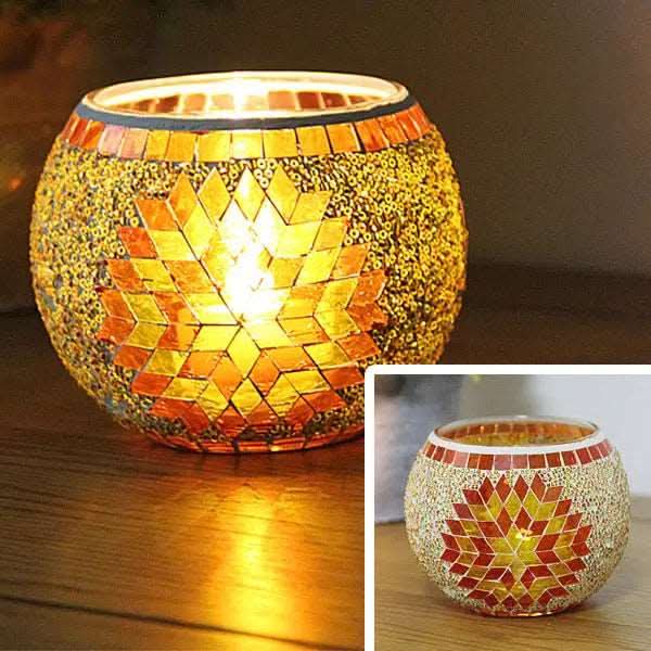 BowLift | Mosaic Glass Candle Holder for Home Decor