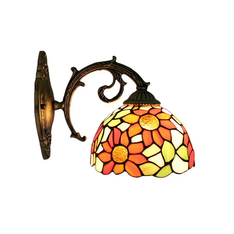 BowLift | Lodge Flower Wand lamp with curved arm 1 light mini wall lighting for living room