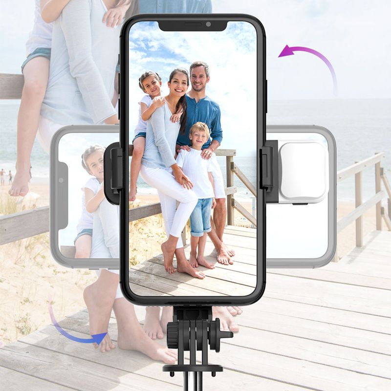 BowLift | Bluetooth Selfie Stick Tripod with Telephone Stand and Beauty Fill-in Lighting