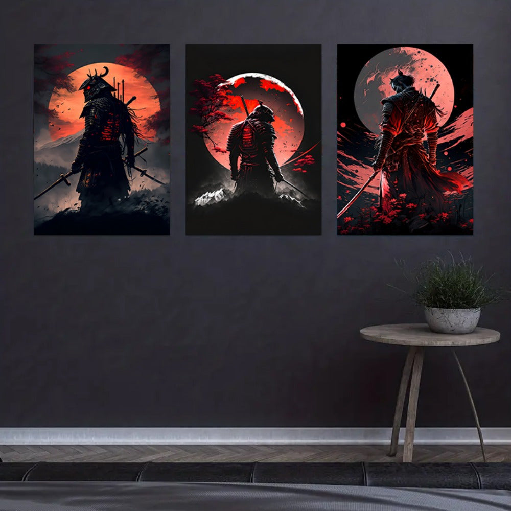BowLift | BlossomBlade - Samurai Canvas Art with Cherry Blossoms