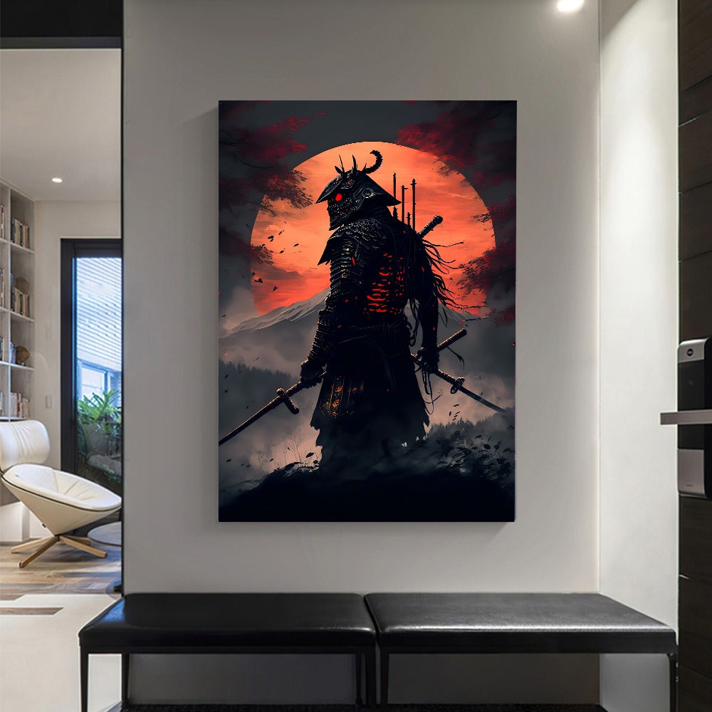 BowLift | BlossomBlade - Samurai Canvas Art with Cherry Blossoms
